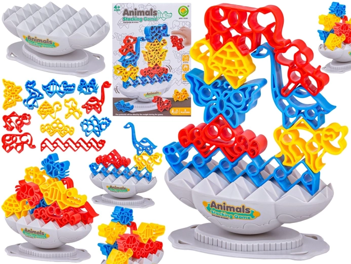 Rodinná zručnostní balanční hra se zvířátky
