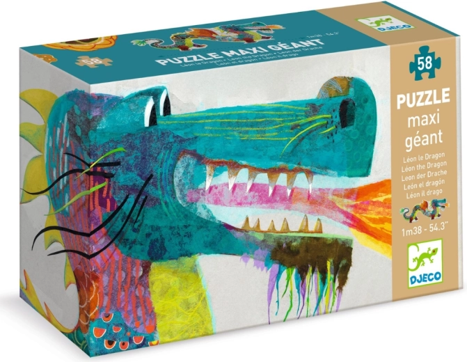 Djeco velké puzzle Drak 58 dílků