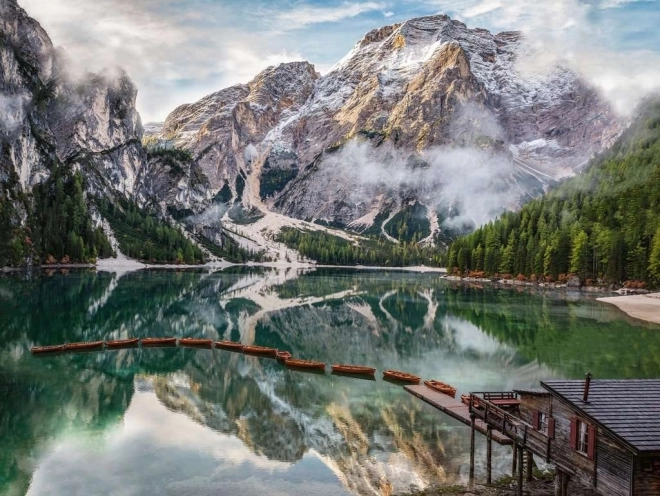 Puzzle RAVENSBURGER Lago di Braies Itálie 1500 dílků