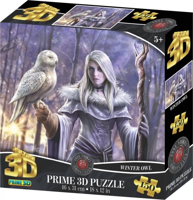 3D puzzle zimní sova 150 dílků