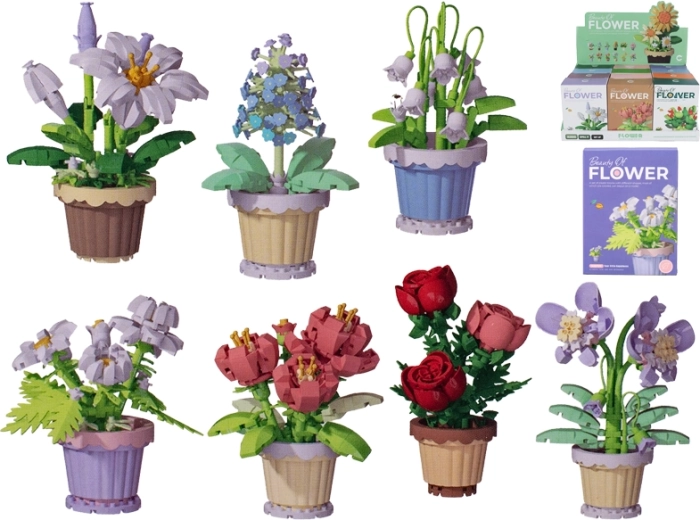 Stavebnice rostlina v květináči