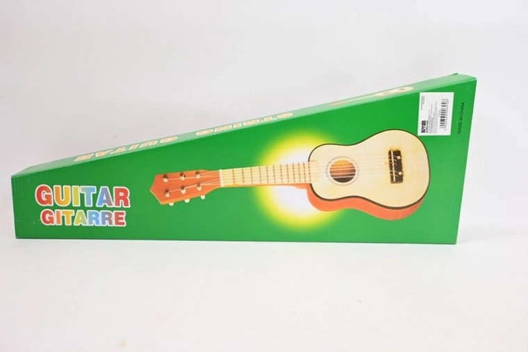 Dětská dřevěná kytara v krabici