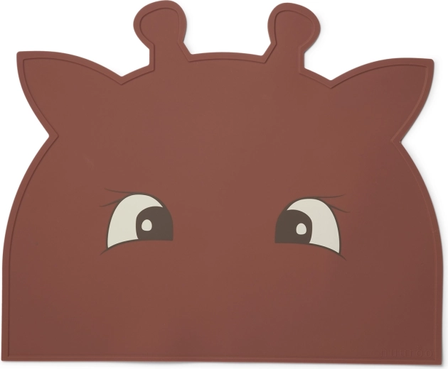Nuuroo Albert silikonové prostírání Giraffe Mahogany