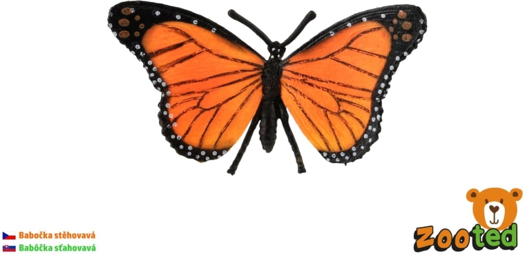 Figurka motýla monarcha stěhovavého Zooted 11 cm