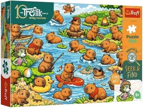 Trefl puzzle Seek and Find kapibary 100 dílků