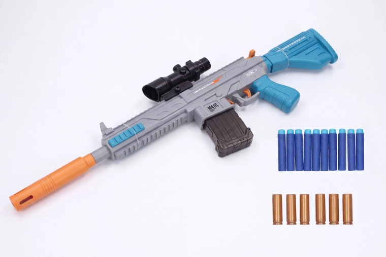 Puška Pioneer M416 s pěnovými náboji a patronami