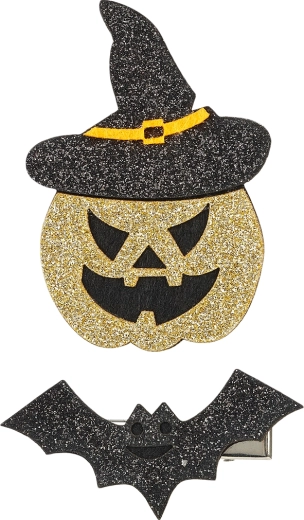Souza! sponky do vlasů Willa – halloweenská dýně a netopýr (2 ks)