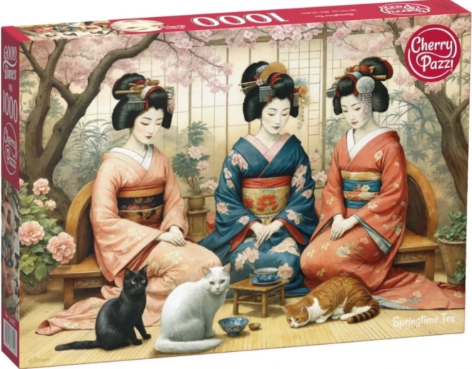 Cherry Pazzi puzzle Jarní čaj 1000 dílků