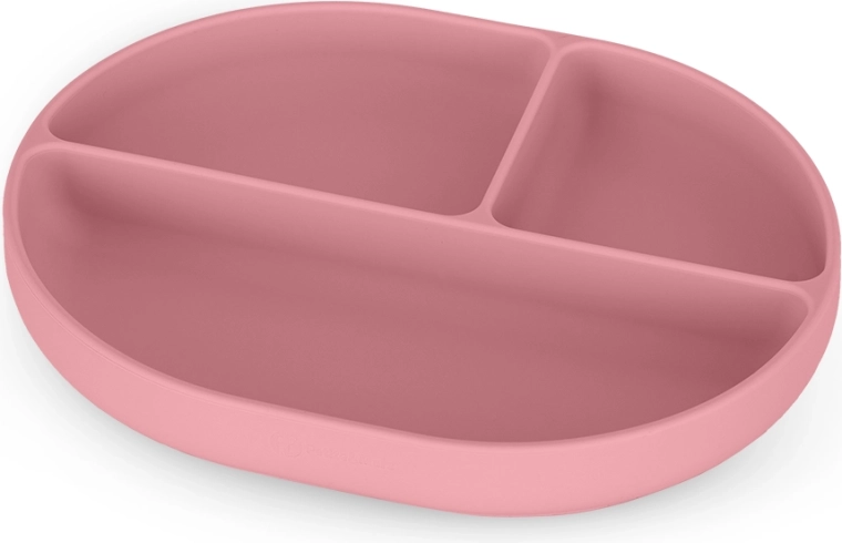 Petite&Mars silikonový dělící talířek s přísavkou take&match dusty rose 6m+