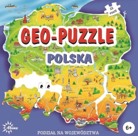 Geo puzzle Polsko – mapa z 25 dílků
