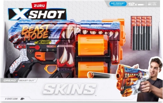 Pistole na šipky X-SHOT SKINS DREAD – beast mode (12 šipek)