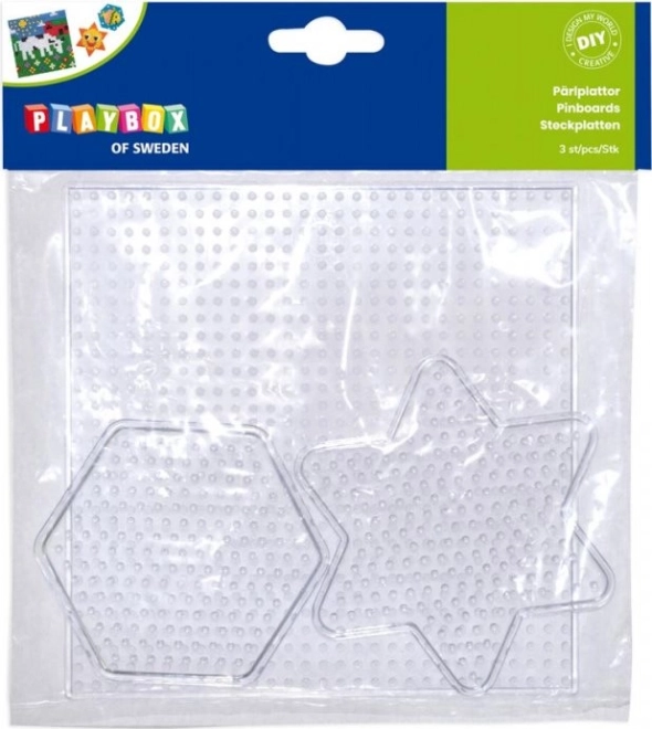 Podložky pro zažehlovací korálky PLAYBOX – tvary