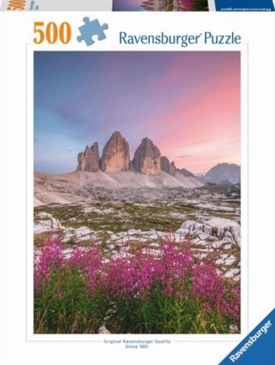 Ravensburger puzzle Dolomity Tre Cime di Lavaredo 500 dílků