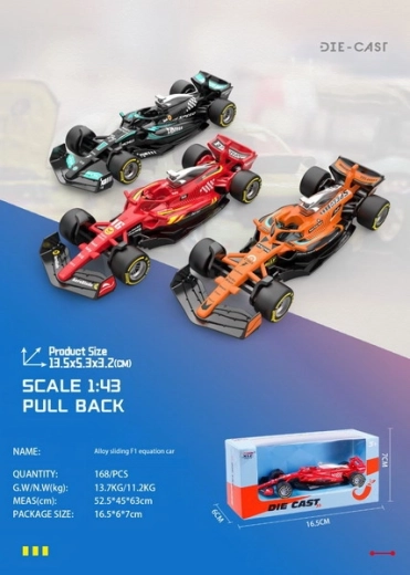 Kovová formule 13,5 cm