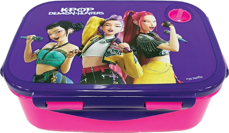 Box na svačinu KPop Demon Hunters Huntrix – růžovo-fialový