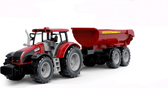 Traktor s přívěsem na setrvačníkový pohon