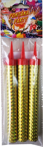 Párty fontány zlaté 12 cm, 3 ks