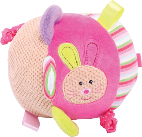 Textilní motorická koule pro miminka Králíček Bella