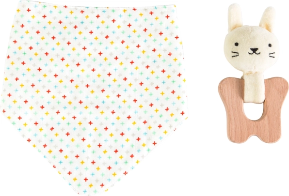 Petit Collage Souprava Králíček kousátko a bryndáček