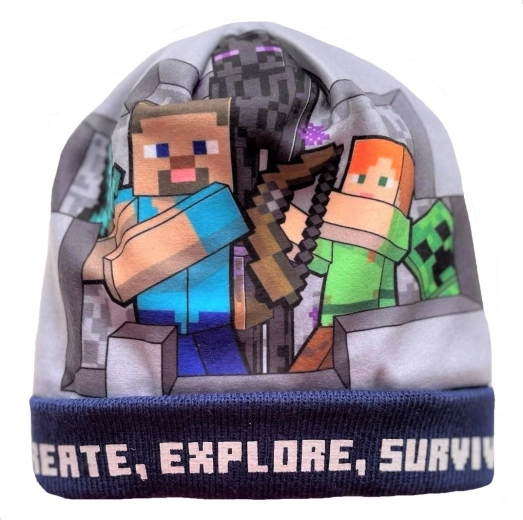 Modrá čepice Minecraft – Velikost: 54