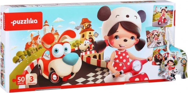 Puzzlika Šťastné příběhy 3 v 1 dětské puzzle