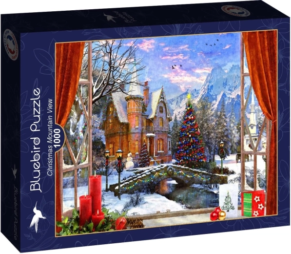 Bluebird puzzle vánoční výhled na hory 1000 dílků