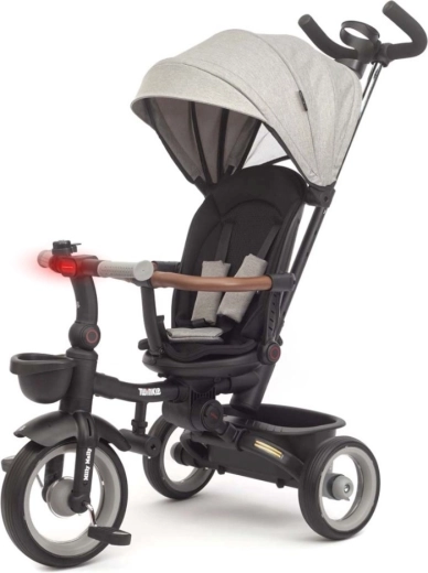 Luxusní dětská tříkolka s osvětlením MILLY MALLY Twinkle, šedá