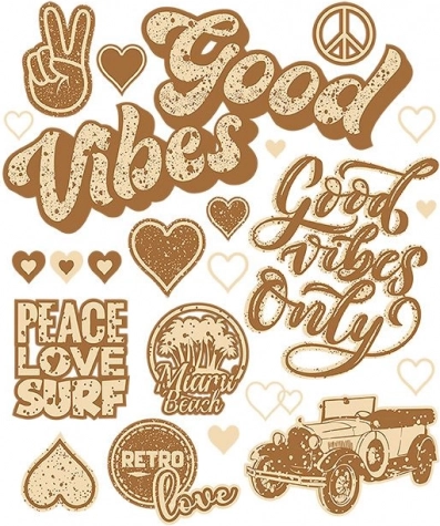 Retro naprasovánky – velký arch 20 × 30 cm