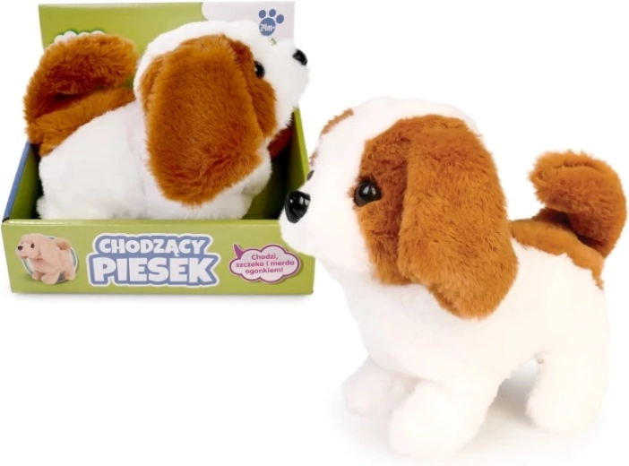Chodící plyšový pejsek 15 cm