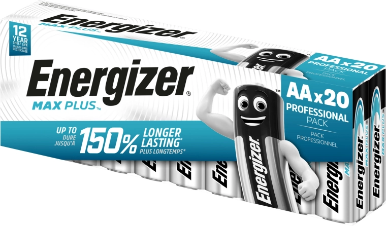 Energizer Max Plus AA alkalické baterie 20 ks