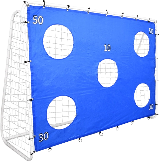 Fotbalová branka se sítí a terčovou plachtou 240 × 170 × 85 cm