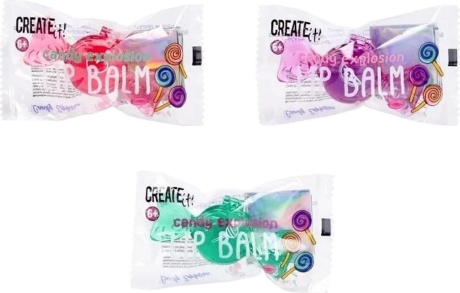 Create It! balzám na rty Candy Explosion v balení jako bonbón