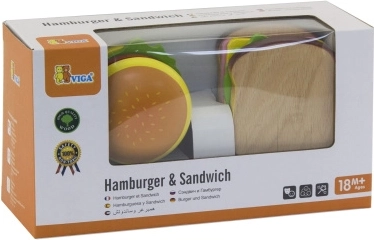 Dřevěná Sada Hraček Hamburger a Sendvič VIGA