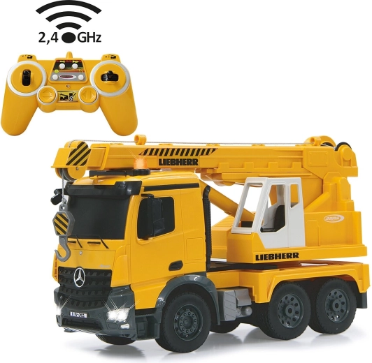 Jamara dálkově ovládaný těžkotonážní autojeřáb Mercedes-Benz Arocs Liebherr 1:20 2,4 GHz