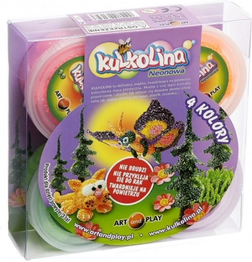 Neonová kuličková modelína – 4 barvy