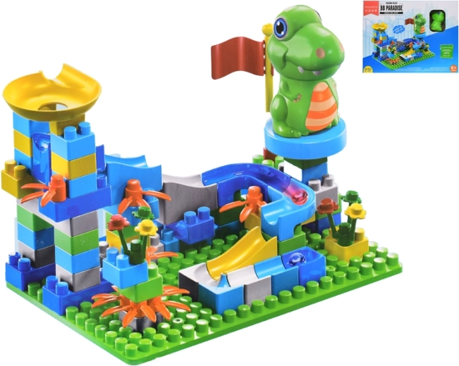 Stavebnice s dráhou a zvířátkem, 91 dílků