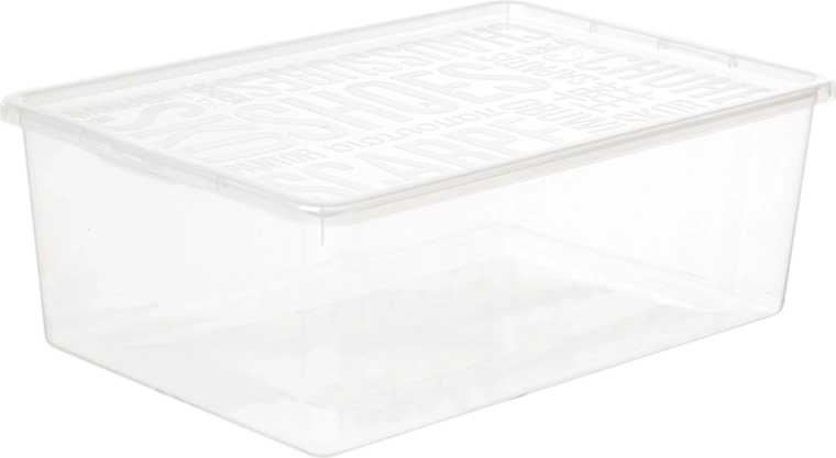 Box na obuv s víkem 9,5 l transparentní