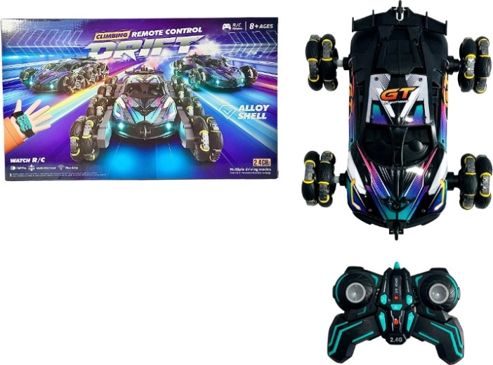 Kaskadérské RC sportovní auto s dýmovým efektem, světly a zvukem