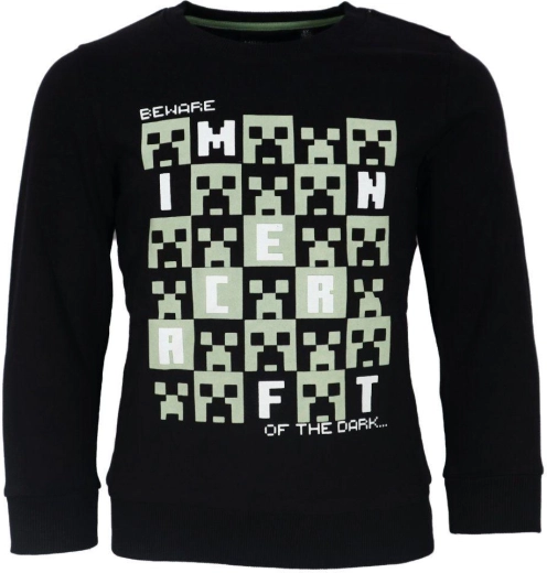 Černá mikina Minecraft – Velikost: 116