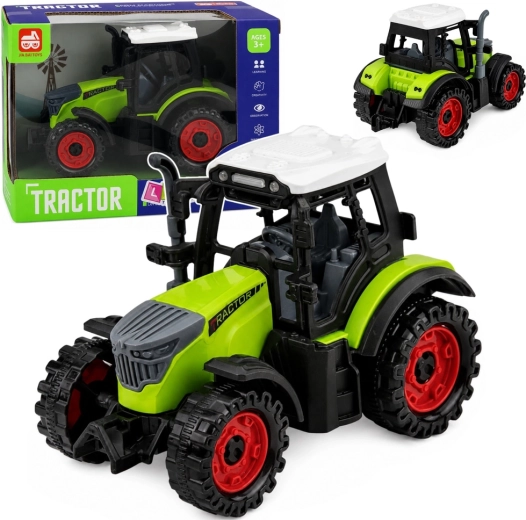 Zelený zemědělský traktor s frikčním pohonem 15 cm - 1 kus