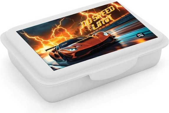 Box na svačinu s přihrádkou Auto