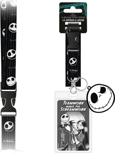 Šňůrka na krk Nightmare Before Christmas s průhlednou kapsou