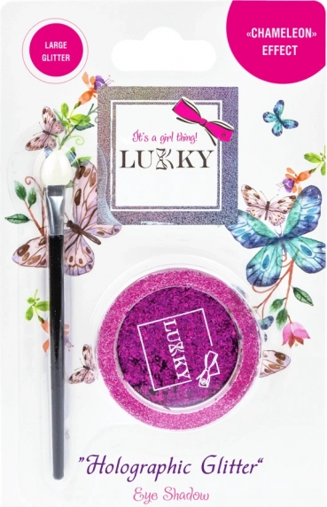 Gelové oční stíny s holografickými třpytkami