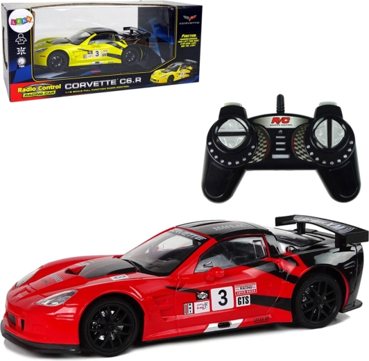 Rc auto Corvette C6.R na dálkové ovládání 2,4 ghz 1:18 se světly - 1 kus