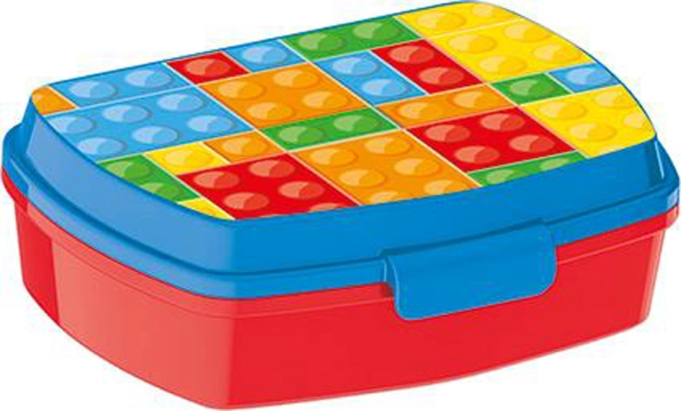 Plastový svačinový box Kostky 17,5 × 14,5 × 6,5 cm