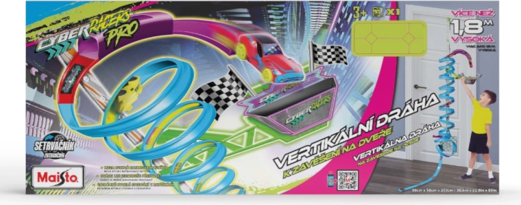 Maisto Cyber Racers vertikální závodní dráha na dveře s autíčkem