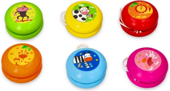 Dřevěné jojo s veselými zvířátky