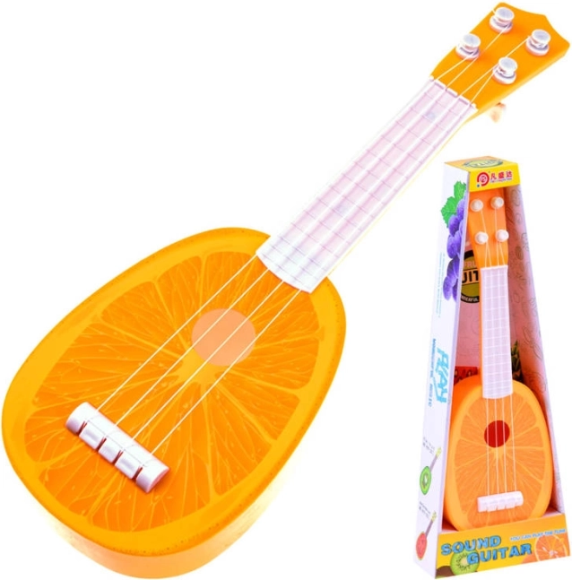 Dětské ukulele – plastová kytarka 37 cm – Pomeranč