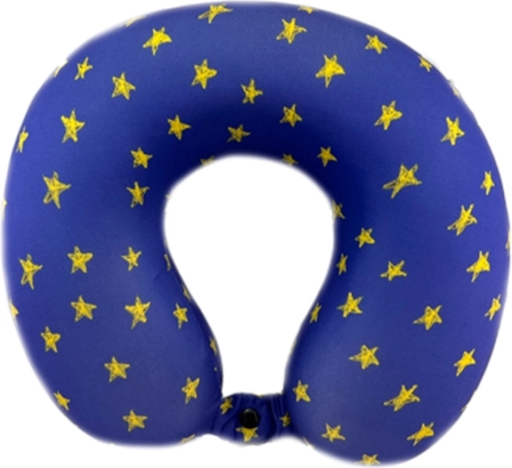 Cestovní záhlavník z paměťové pěny – modrý