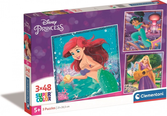 Puzzle DISNEY PRINCESS 3×48 dílků – CLEMENTONI